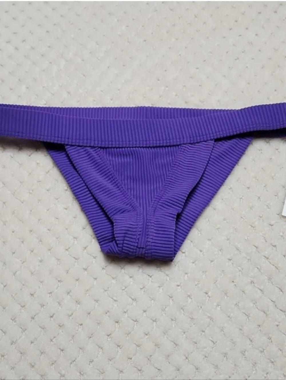 Nwt Frankie's Bikinis Cole Ribbed Scooped Bikini Bottoms